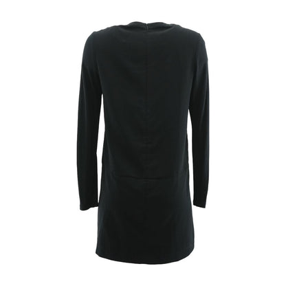 Black Solid Mini Dress