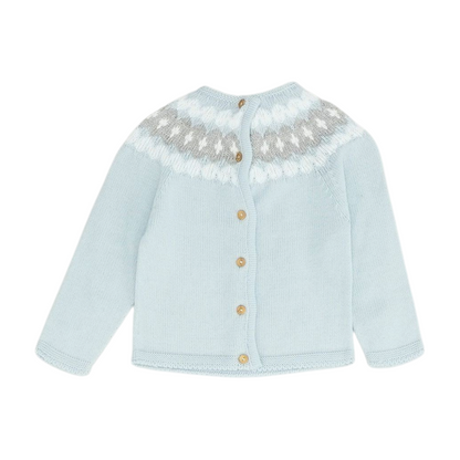 Blue Print Pullover Sweater