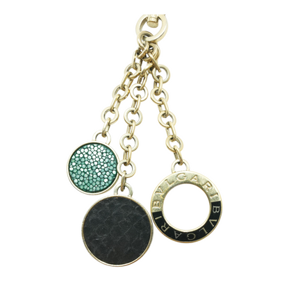 Triple Charm Gold-Tone Keychain