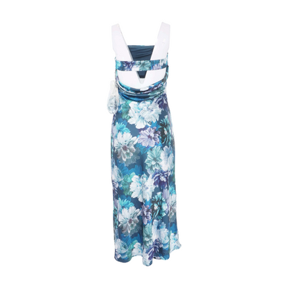 Teal Floral Midi Dress