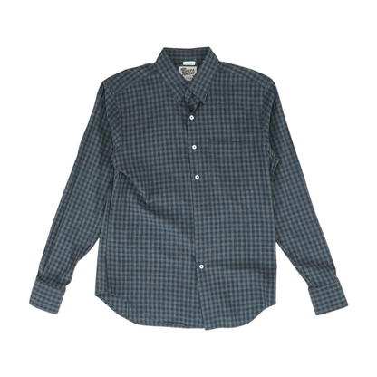 Gray Check Long Sleeve Button Down