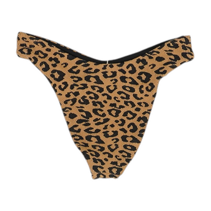 Tan Animal Print Swim Bottom