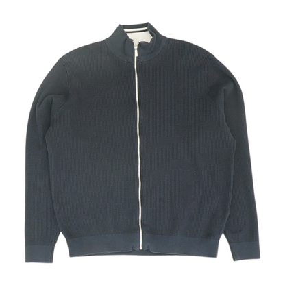 Navy Solid Cardigan Sweater