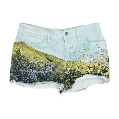 Multi Graphic Denim Shorts
