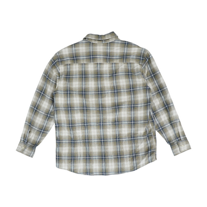 Green Tall Plaid Flannel Button Down