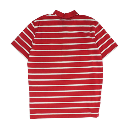 Red Striped Short Sleeve Polo