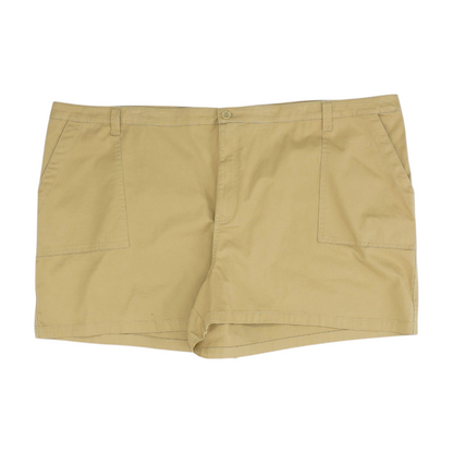 Tan Solid Chino Shorts