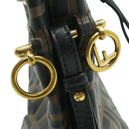 Brown Mini Mon Trésor Bucket Bag In FF Canvas