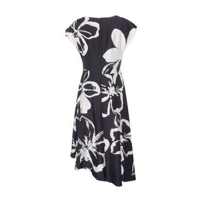 Black Floral Midi Dress