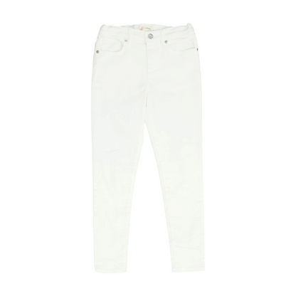 White Solid Jeans