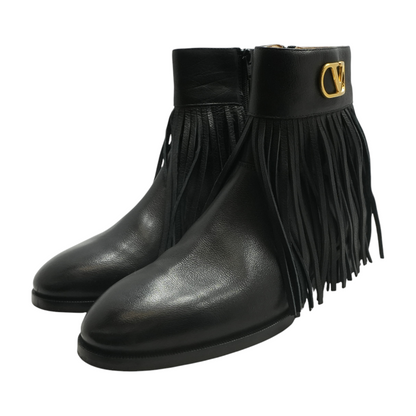 Black Valentino Garavani Pat Buffalo Ankle Boot