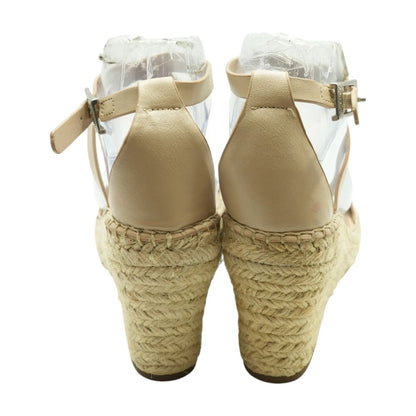 Beige Wedged Sandals