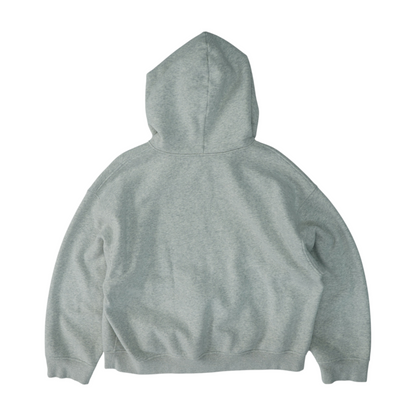 Gray Solid Hoodie Pullover