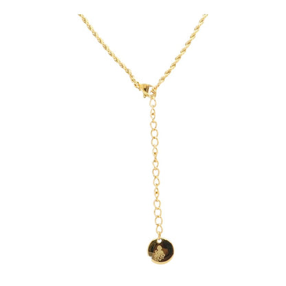 Gold Tone Stainless Steel Heart Charm Pendant Necklace