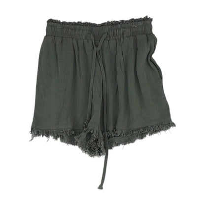 Green Solid Active Shorts