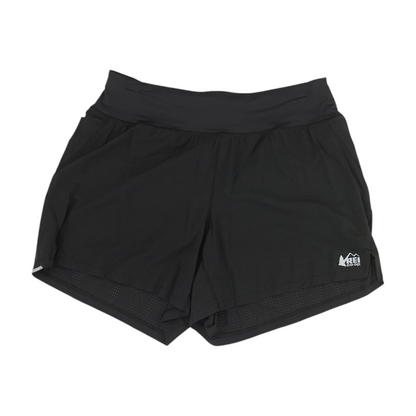 Black Solid Active Shorts