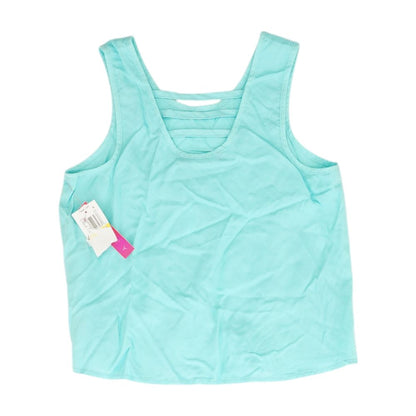 Turquoise Solid Sleeveless Blouse