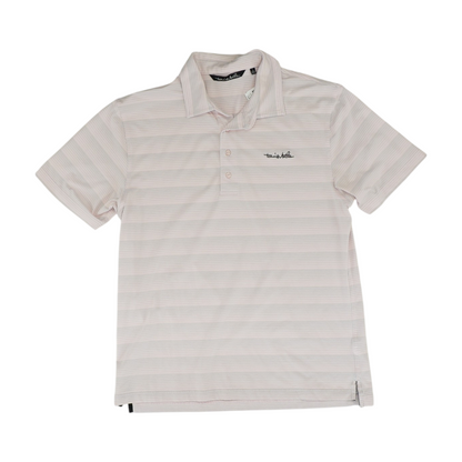 Pink Striped Short Sleeve Polo