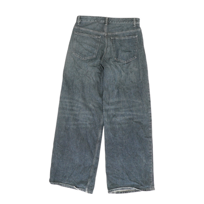 Navy Wide Leg Jeans