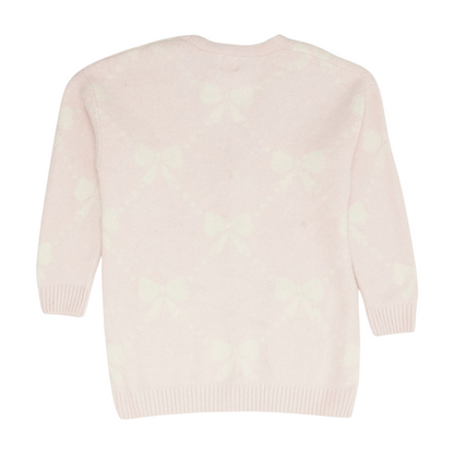 Pink Print Cardigan Sweater