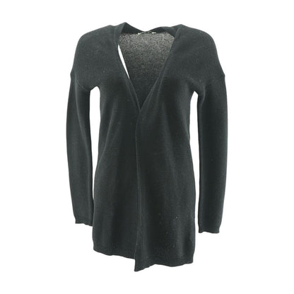 Black Solid Cardigan Sweater