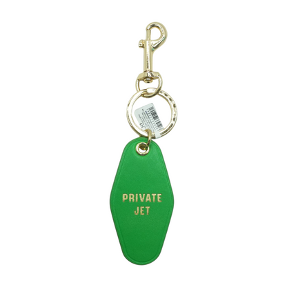 Green Leather Keychain