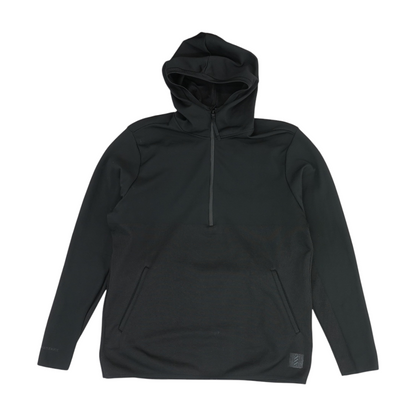 Black Solid 1/4 Zip Pullover