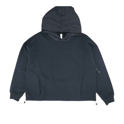 Black Solid Hoodie Pullover