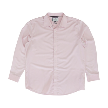 Pink Solid Long Sleeve Button Down
