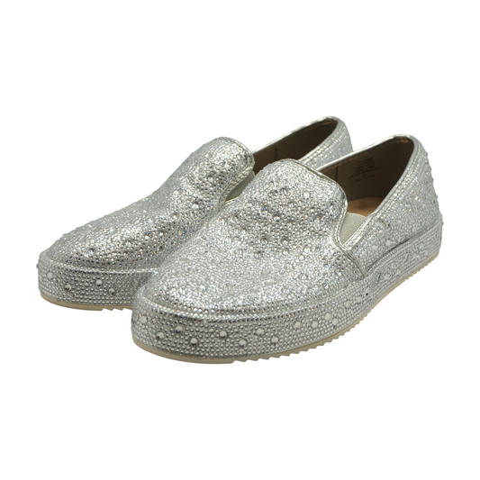 Silver Slip-On Flats