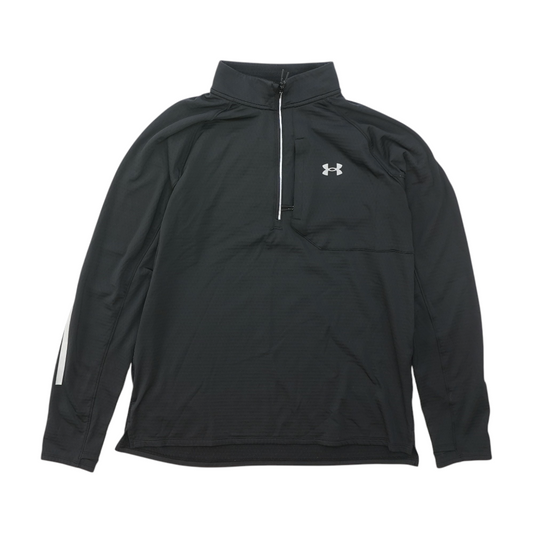 Black Solid 1/4 Zip Pullover