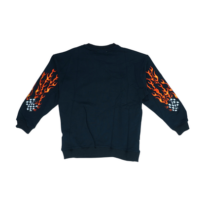 Black Solid Sweatshirt Pullover