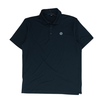 Black Solid Short Sleeve Polo