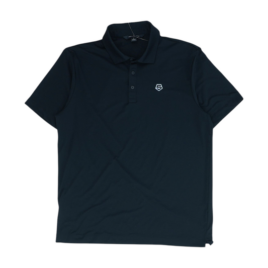 Black Solid Short Sleeve Polo