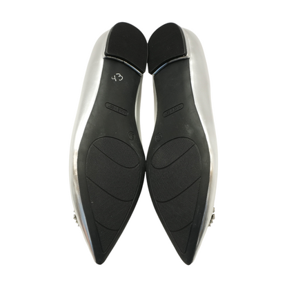Silver Slip-On Flats