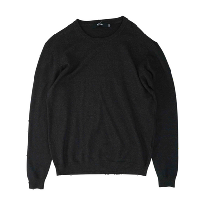 Charcoal Solid Pullover Sweater