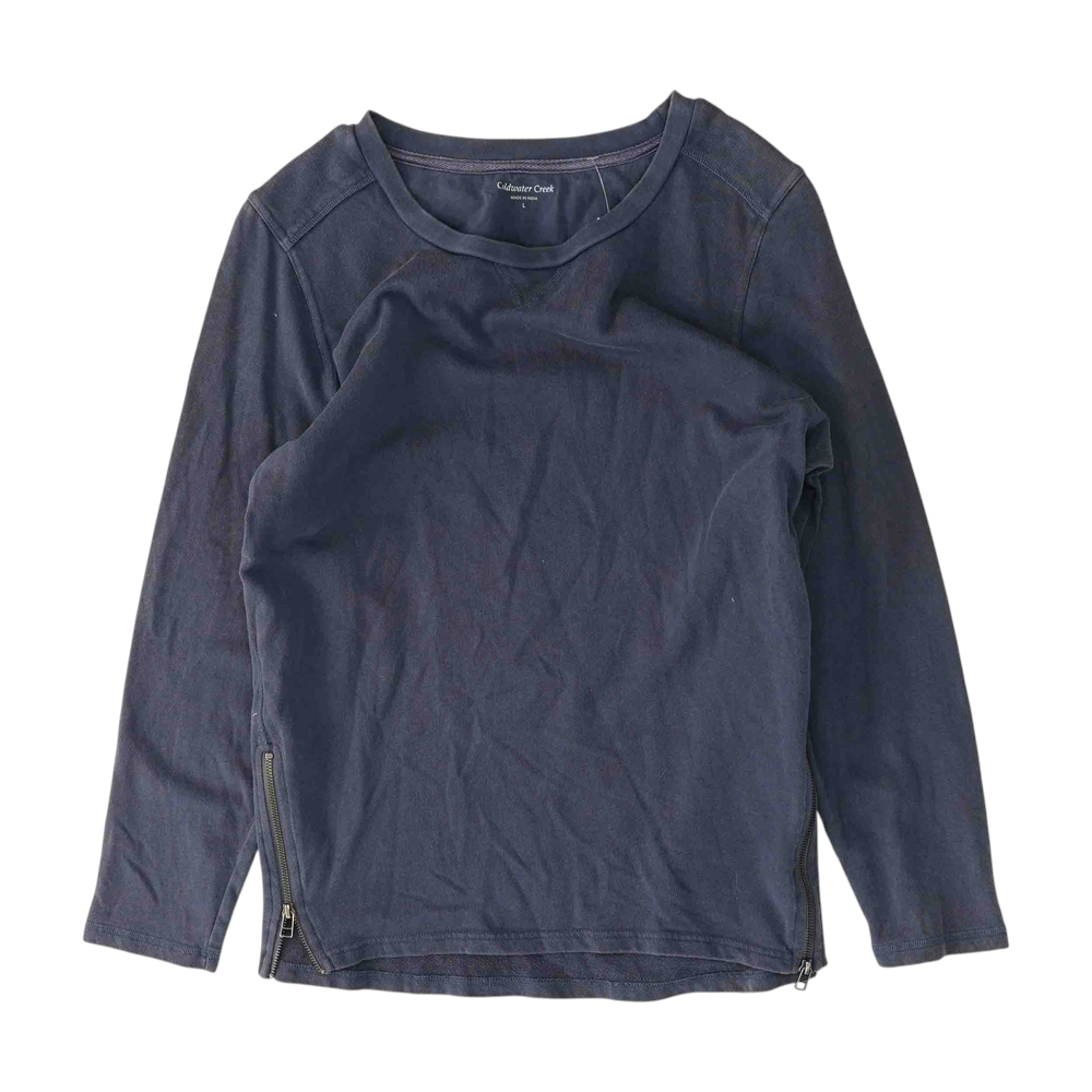 Gray Solid Sweatshirt Pullover