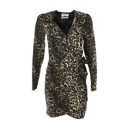 Black Animal Print Formal Mini Dress