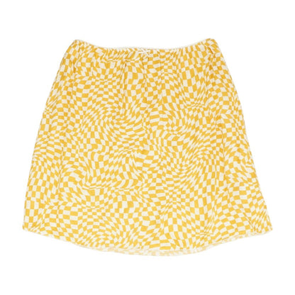 Yellow Check Mini Skirt