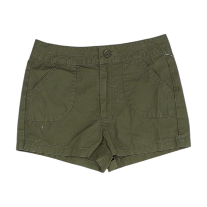 Green Solid Shorts