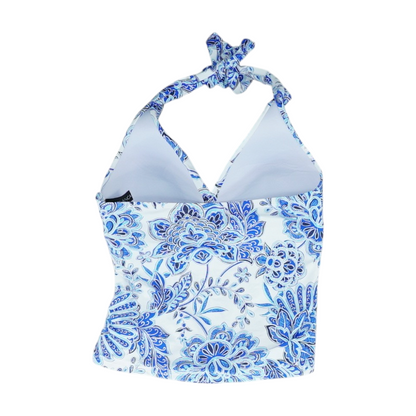 Blue Floral Swim Top