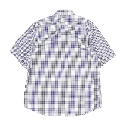 Purple Check Short Sleeve Button Down