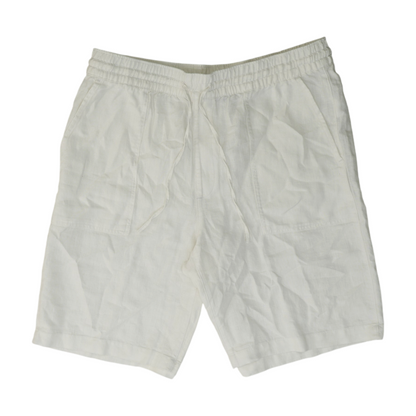 White Solid Chino Shorts