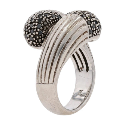 Sterling Silver Balissima Black Diamond Cocktail Ring
