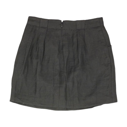 Black Solid Midi Skirt