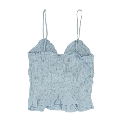 Blue Cropped Blouse