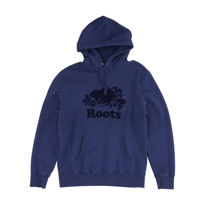 Blue Solid Hoodie Pullover