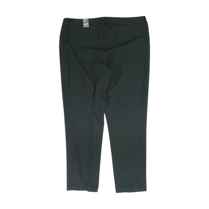 Black Petite Striped Regular Pants
