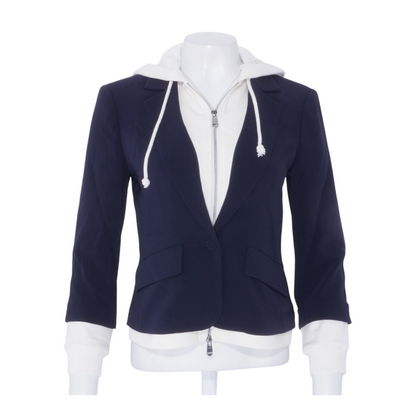 Le Petite Khloe Zip-Up Hoodie Blazer