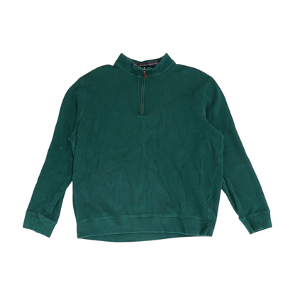 Green Tall Solid 1/4 Zip Pullover